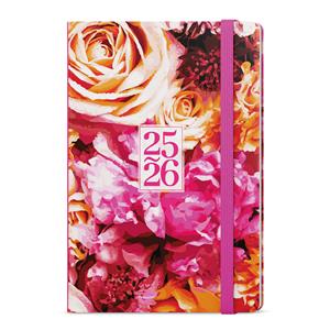 18-month weekly diary 2026 Lungo B6 - Roses