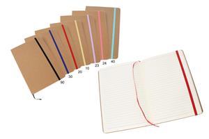 A5 lined notebook Idah with recyclable kraft paper covers - black