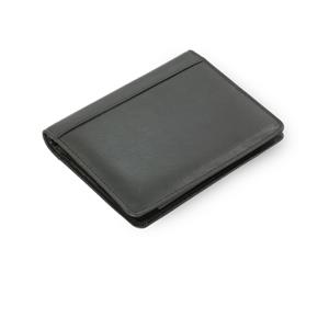 BLACK leather business card holder