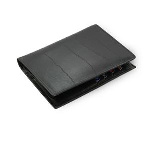 Black leather document folder