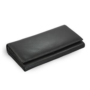 Black leather ladies wallet