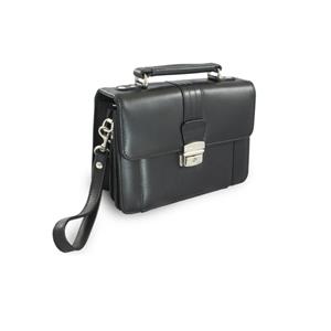 Black Mens leather etue awith handle