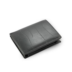 Black mens leather wallet a document folder