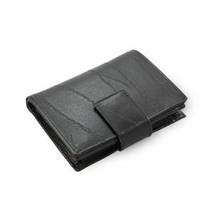 Black mens leather wallet a document folder
