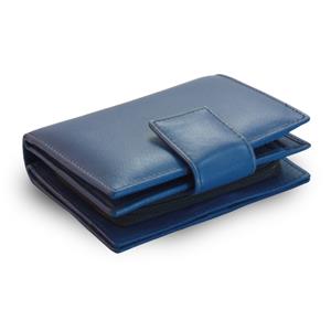 Blue ladies leather purse