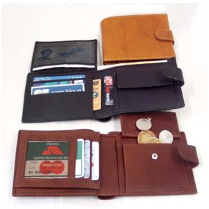 Brown mens leather wallet
