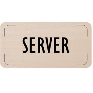 Cedulka na dveře - Server, dřevěná tabulka, 160 x 80 mm