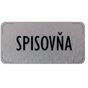 Cedulka na dveře - Spisovna, hliníková tabulka, 160 x 80 mm