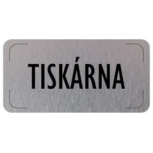 Cedulka na dveře - Tiskárna, hliníková tabulka, 160 x 80 mm