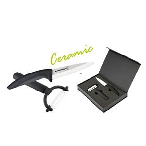 Ceramic knife and scraper CERAMIC KIT - black/white