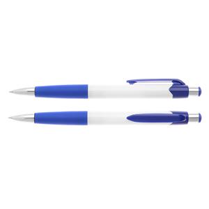 Colombo White plastic ballpoint pen - white/blue