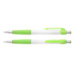 Colombo White plastic ballpoint pen - white/light green