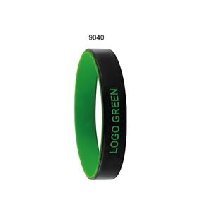 COLORE silicone bracelet - black/green
