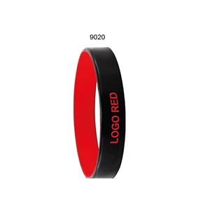COLORE silicone bracelet - black/red