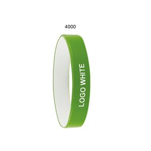 COLORE silicone bracelet - green/white