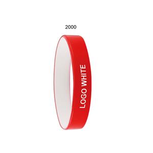 COLORE silicone bracelet - red/white