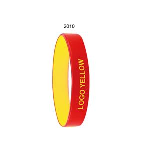 COLORE silicone bracelet - red / yellow