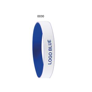COLORE silicone bracelet - white/blue