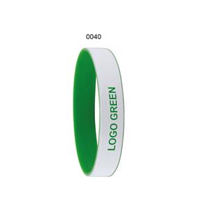 COLORE silicone bracelet - white/green