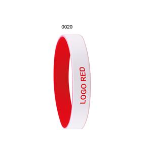 COLORE silicone bracelet - white/red