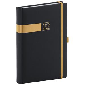 Daily Diary 2022 A5 Twill - black/gold