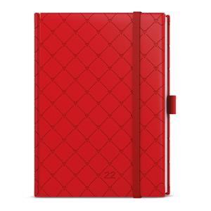 Daily Diary 2022 Adam Vivella extra B6 - Red - Hearts