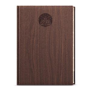 Daily Diary 2022 Ctirad s výsekem - Wood A5 - Brown