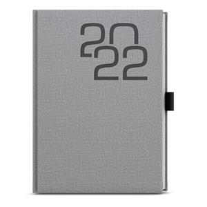 Daily Diary 2022 David Fabric A5 - Grey