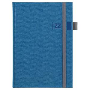 Daily Diary 2022 Slovak A5 Tweed - blue
