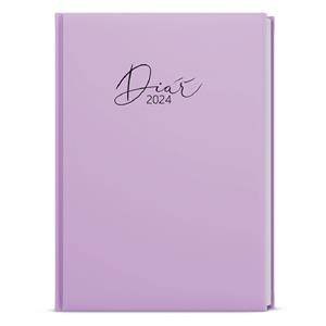 Daily Diary 2024 David Pastel A5 - Violet