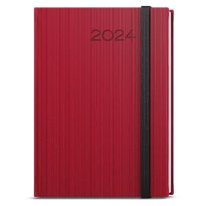 Daily Diary 2024 David Vigo A5 - Red