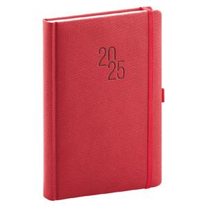 Daily diary 2025 A5 Diamante - red