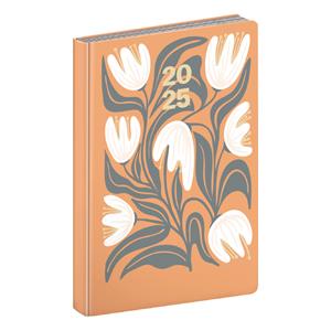 Daily diary 2025 B6 Cambio - orange flowers