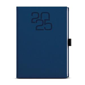 Daily Diary 2025 David Fabric A5 - blue