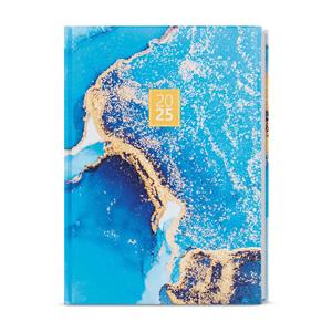 Daily Diary 2025 David Lamino A5 - blue gold