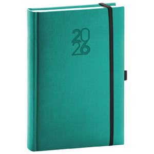 Daily diary 2026 A5 Aprint Top - turquoise