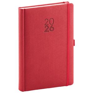 Daily diary 2026 A5 Diamante - red
