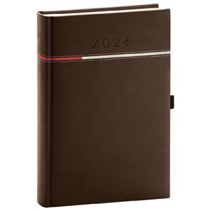 Daily diary 2026 A5 Tomy - brown-red