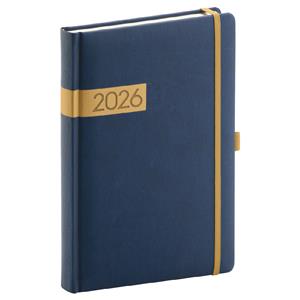 Daily diary 2026 A5 Twill - blue-gold
