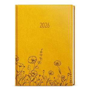 Daily Diary 2026 Adam Vivella B6 with hot stamping - ocher - Meadow