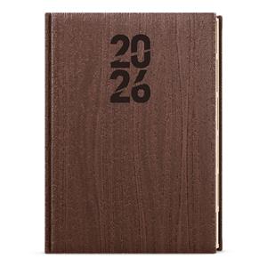 Daily Diary 2026 Ctirad with cutout - Wood A5 - brown
