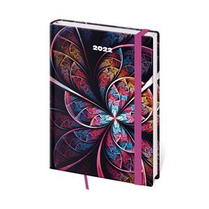 Daily diary A5 2022 Vario with rubber band - Mandala