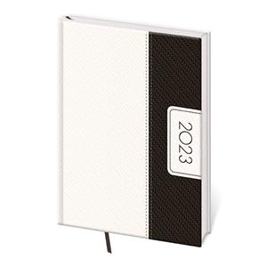 Daily diary A5 2023 Erie - white/black
