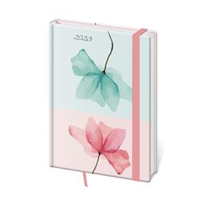 Daily diary A5 2023 Vario with rubber band - Duo