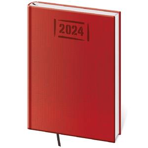 Daily diary A5 2024 Coco - red