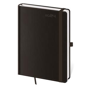 Daily diary A5 2024 Double Black