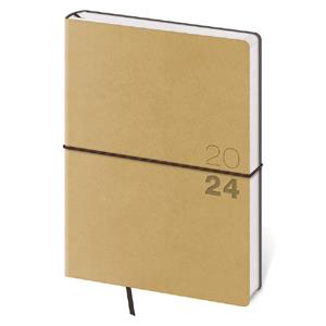 Daily diary A5 2024 Flexio - light brown