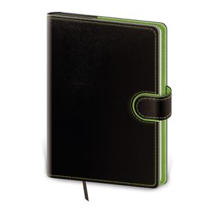 Daily diary A5 2024 Flip - black/green