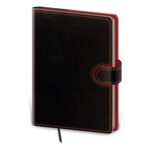 Daily diary A5 2024 Flip - black/red