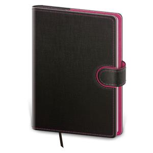 Daily diary A5 2026 Flip - anthracite/magenta